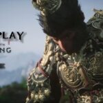 Karakter utama Black Myth Wukong bertarung melawan bos raksasa dalam pertarungan epik dengan grafis Unreal Engine 5